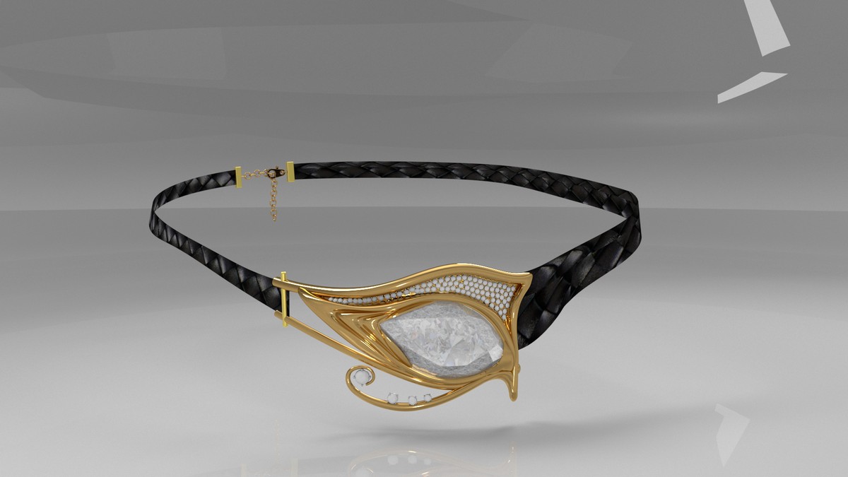 “Visione: Tutanthot”, gioiello progettato da Lal Dal Monte, studente del Corso di Moda e Design del Gioiello dello IED di Roma.