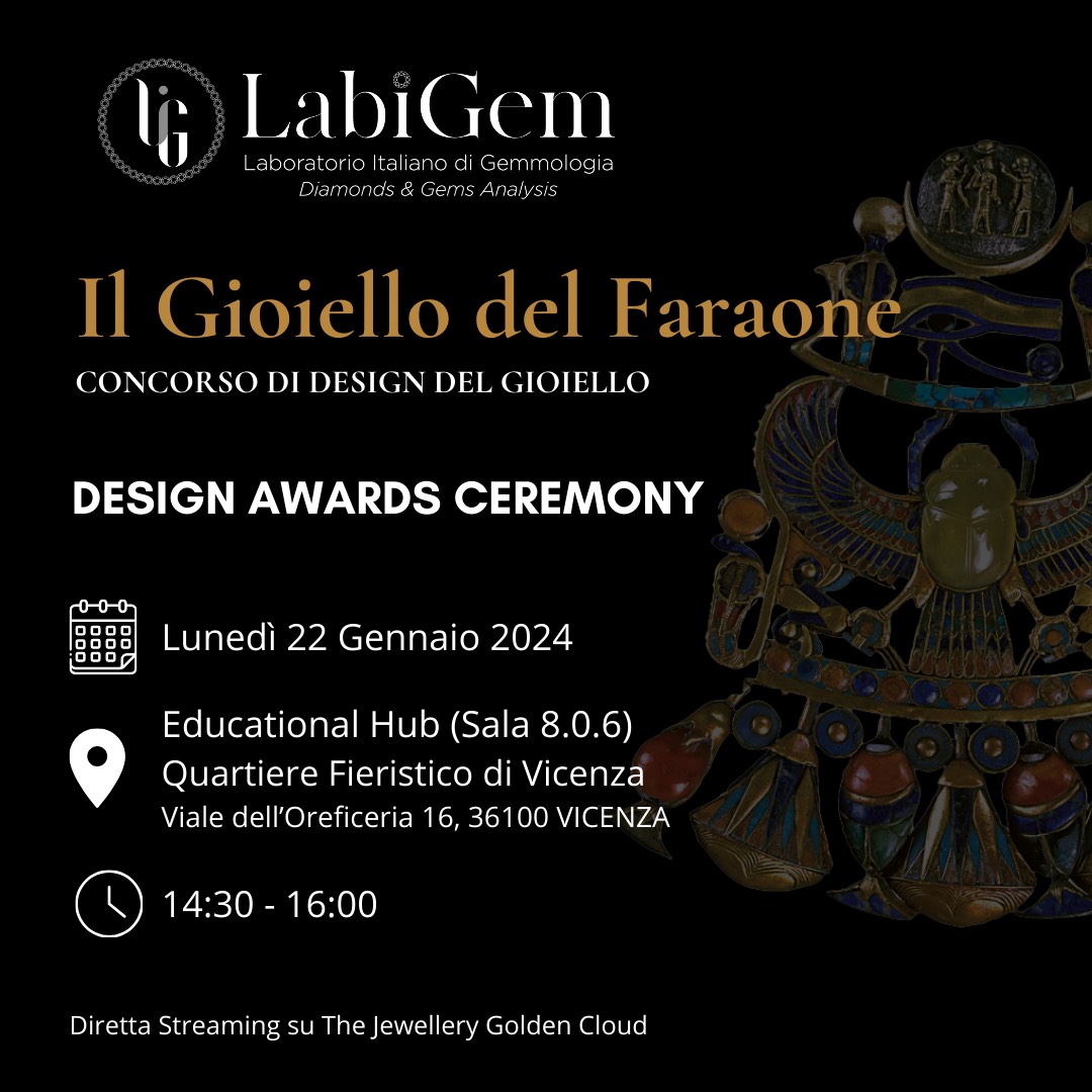 Locandina della premiazione del concorso “Il Gioiello del Faraone”.