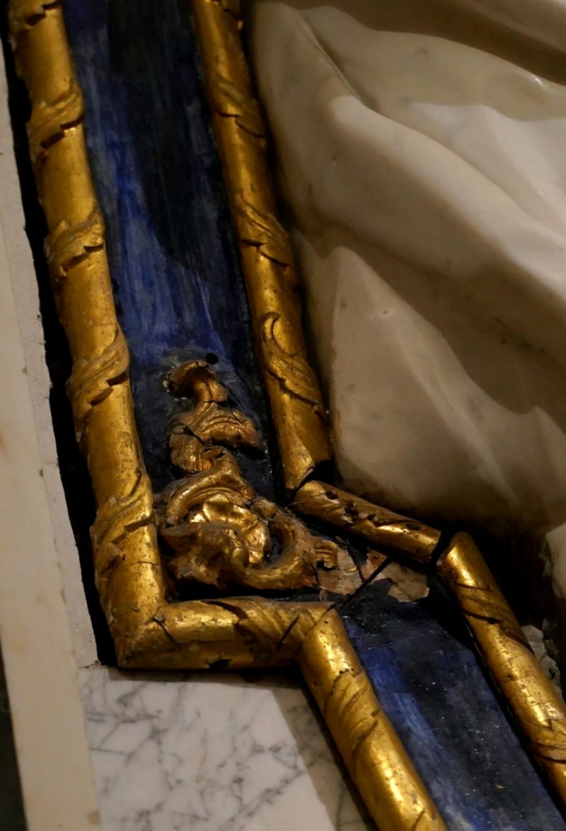 Particolare della cornice dell’Altare Maggiore, Museo Cappella Sansevero