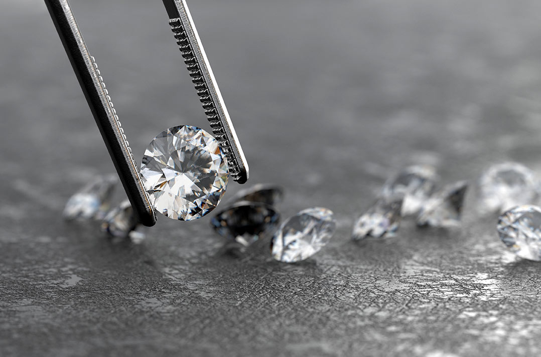 realistic diamond tweezers