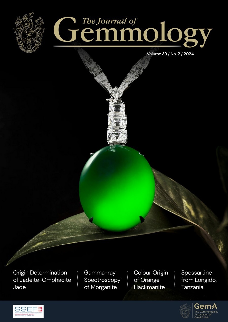 Copertina del numero 2, volume 39 (2024) del Journal of Gemmology