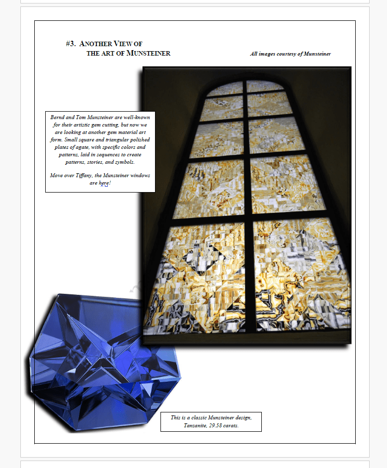 Dal Roskin Gem News Report, 2015
