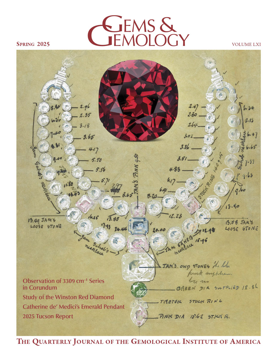 Copertina dell’edizione Spring 2025 di Gems & Gemology