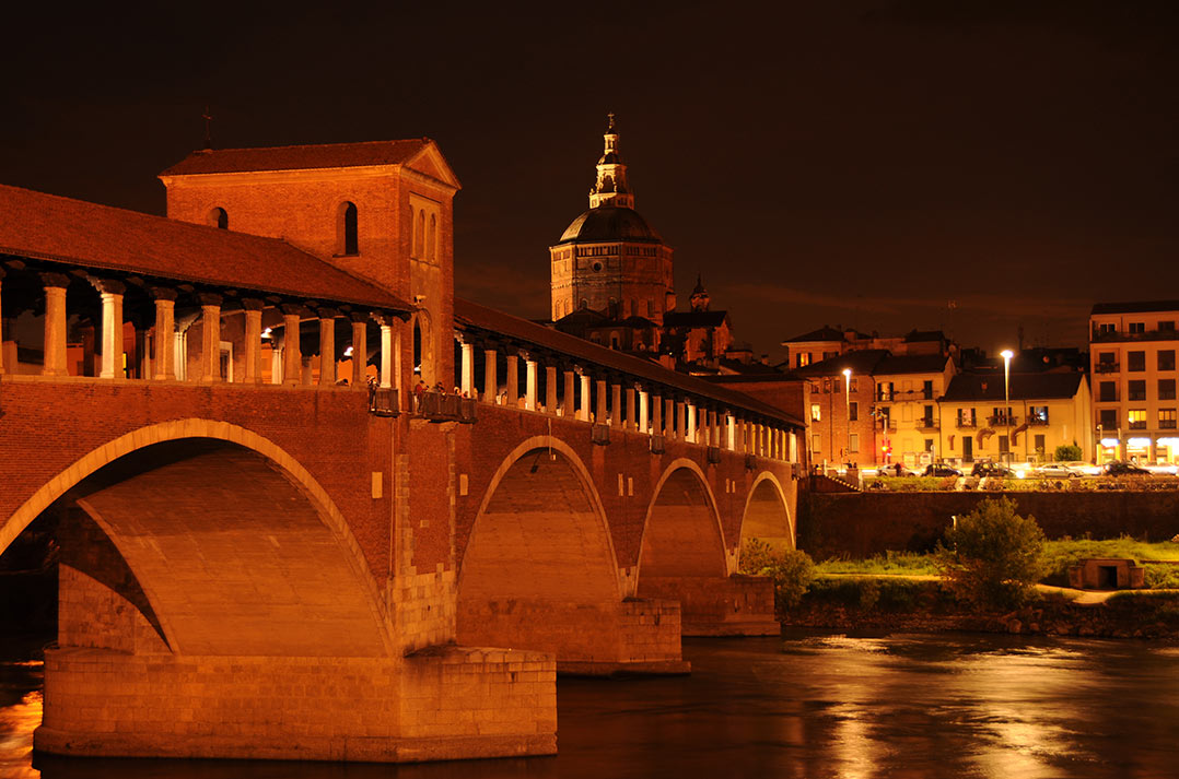 Ponte Coperto e Duomo di Pavia